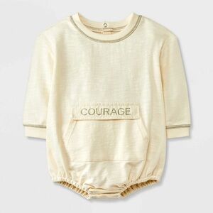 Grayson Mini baby boys kanga bubble romper off white One Piece Courage Pocket